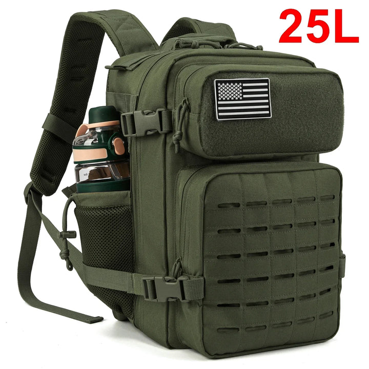 25L/45L Tactical Backpack for Men and Women Small School Rucksack with Bottle Holder hiking camping equipment back pack