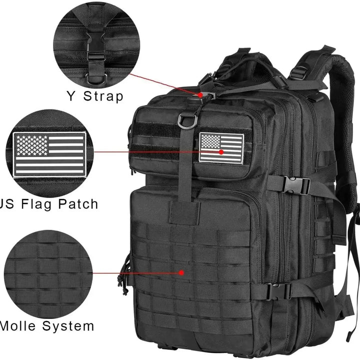 50L Man Tactical Backpacks Traveling Bags Outdoor 3P School Pack EDC Molle Pack For Trekking Hunting Bag camping equipment