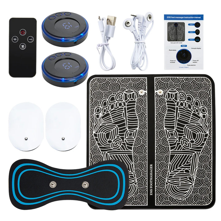 Electric Foot Massager Pad Muscle Massage Mat Ems Foot Acupoint Massage Relaxation Tens Feet Massager Pad Muscle Stimulatior