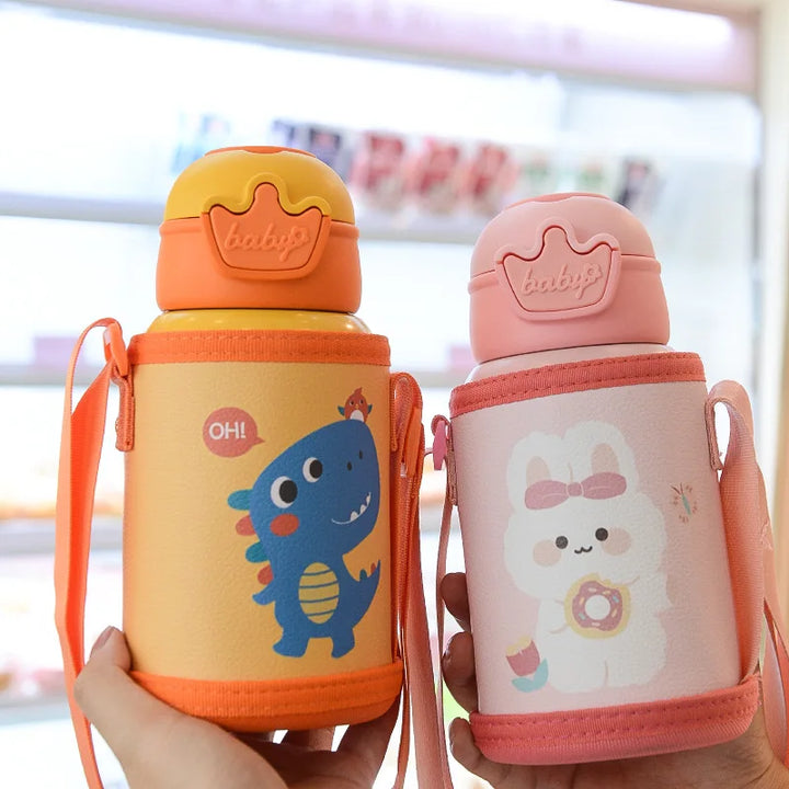 500ml Unicorn Kids Thermos Bottle Cute Children's Thermal Water Bottle Stainless Steel Thermos Mug For Student Water Cup