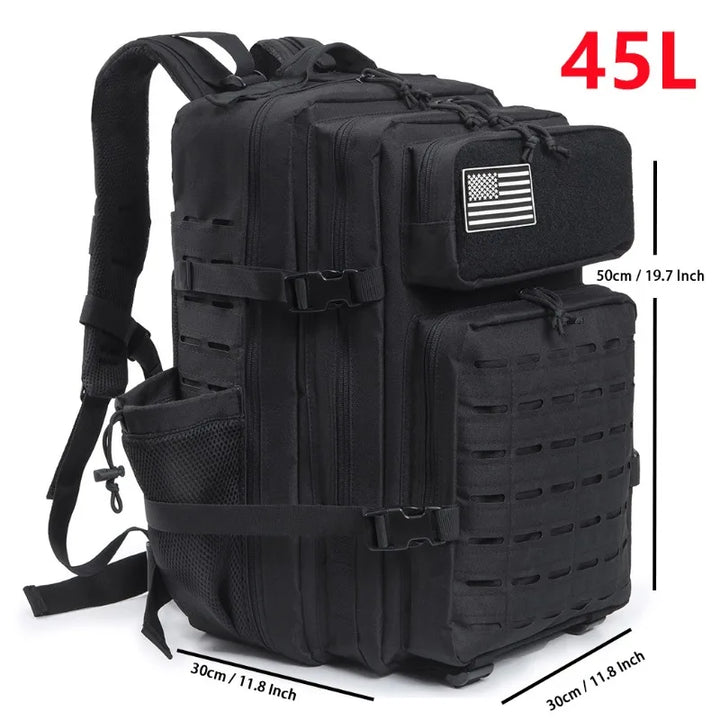 25L/45L Tactical Backpack for Men and Women Small School Rucksack with Bottle Holder hiking camping equipment back pack