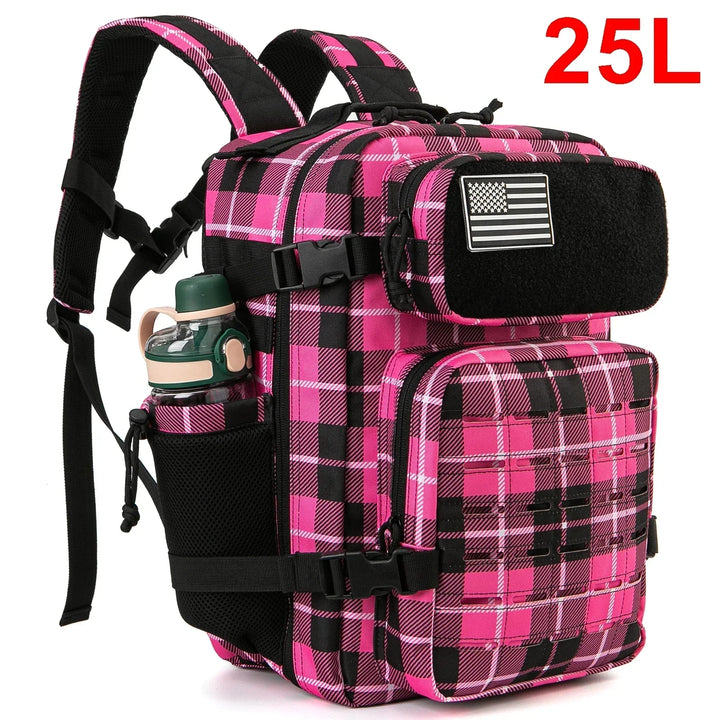 25L/45L Tactical Backpack for Men and Women Small School Rucksack with Bottle Holder hiking camping equipment back pack