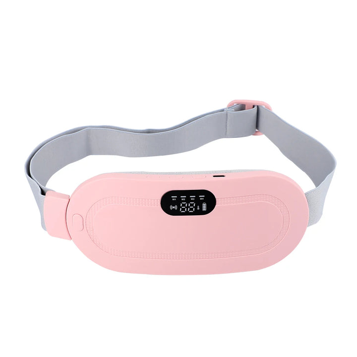 Electric Period Cramp Massager Vibrating Heating Belt for Menstrual Colic Relief Pain Waist Stomach Abdominal Warm Palace Belt