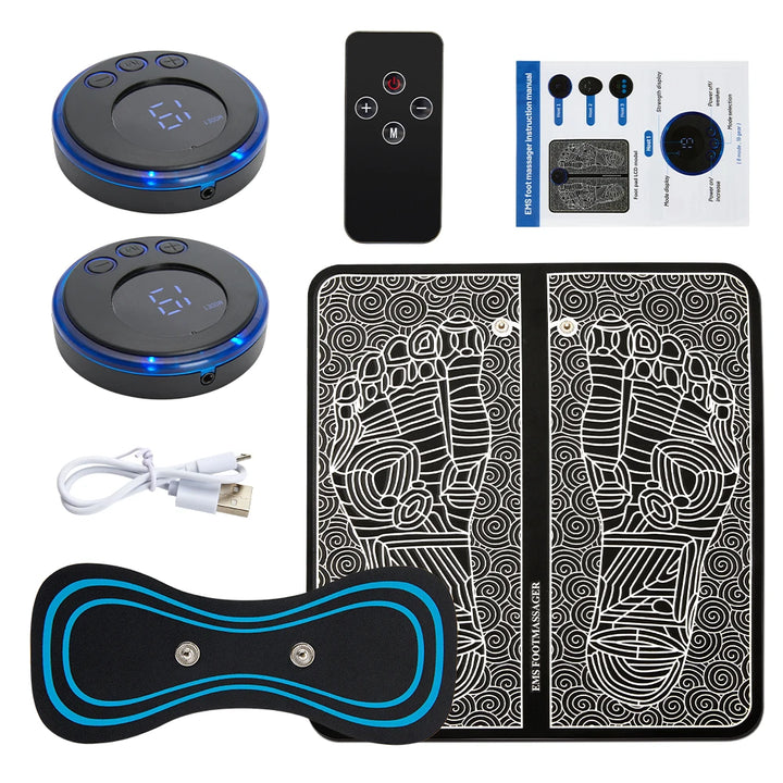 Electric Foot Massager Pad Muscle Massage Mat Ems Foot Acupoint Massage Relaxation Tens Feet Massager Pad Muscle Stimulatior