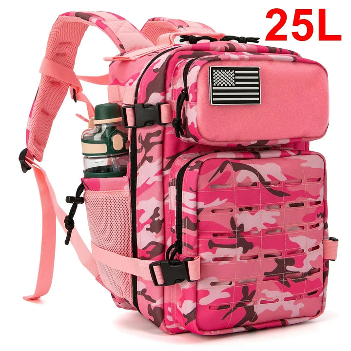 25L/45L Tactical Backpack for Men and Women Small School Rucksack with Bottle Holder hiking camping equipment back pack